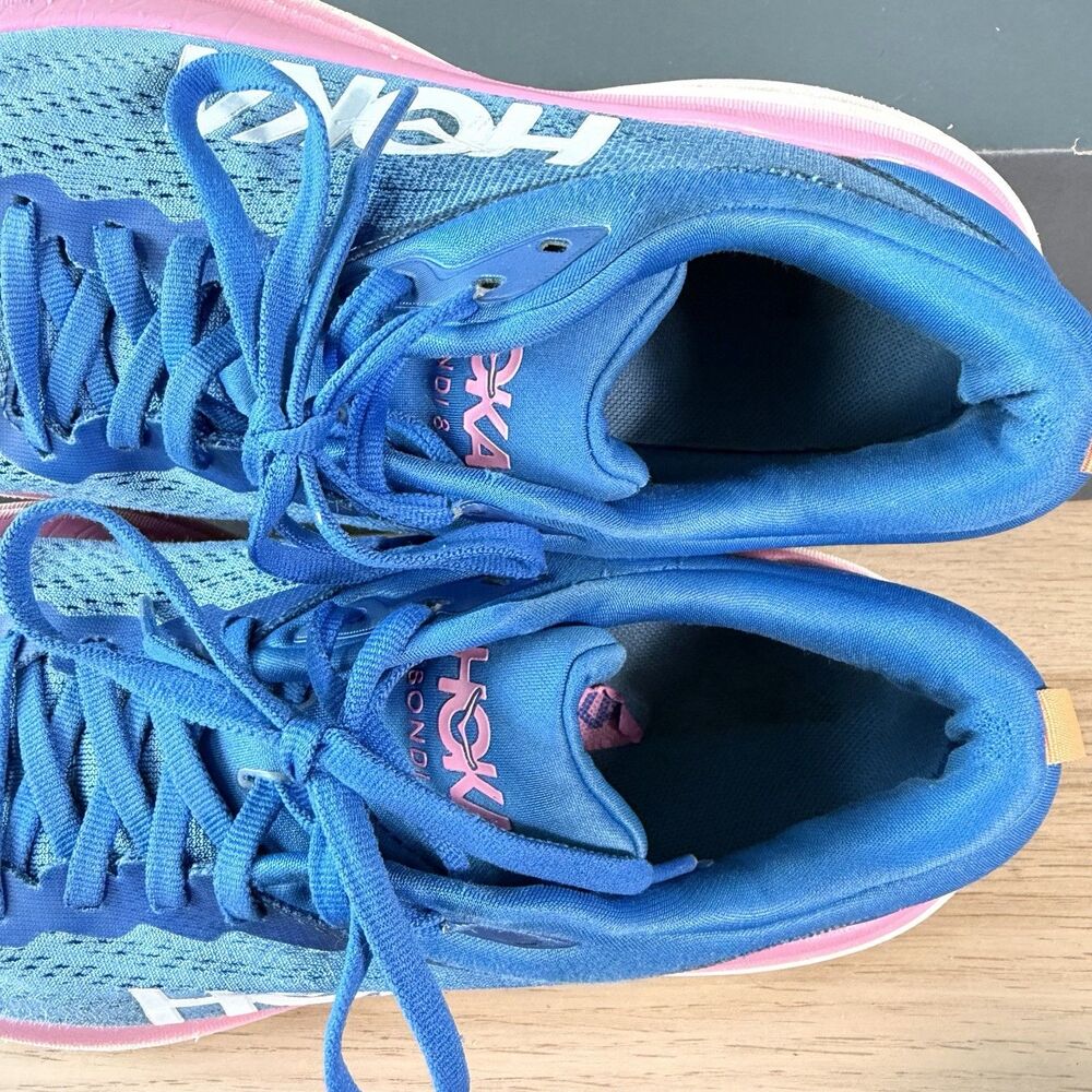 Hoka One One Bondi 8 Coastal Sky Blue Running Shoes Women's Size 10 - Picture 7 of 12
